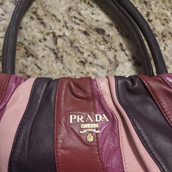 Authentic Prada Hand Bag Leather Multi Color - Picture 5 of 13